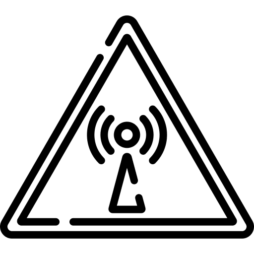 Radiation danger alert radiation icon