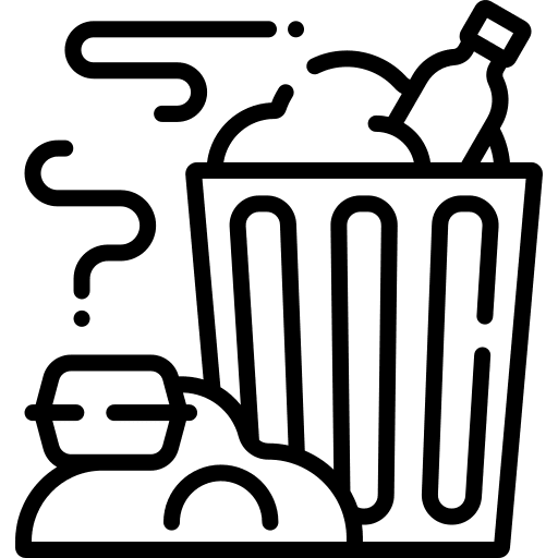 Trash ecology and environment can garbage icon