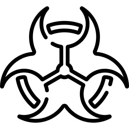 Biohazard nuclear hazard danger icon