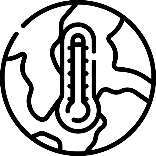 Global warming crisis hot weather icon