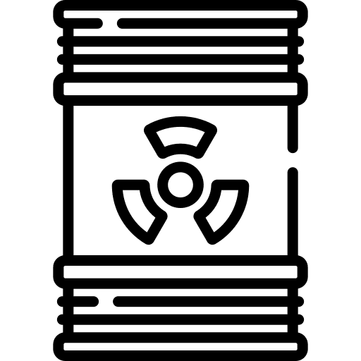 Toxic waste dangerous waste radioactive icon