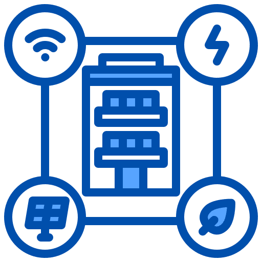 Building ecology energy saving ecology and environment icon