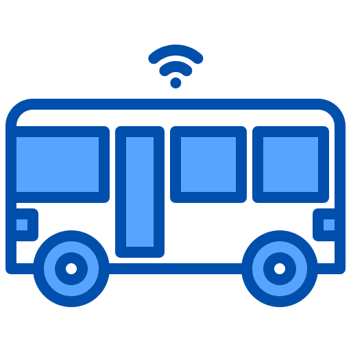 Bus bus smart city electronics icon