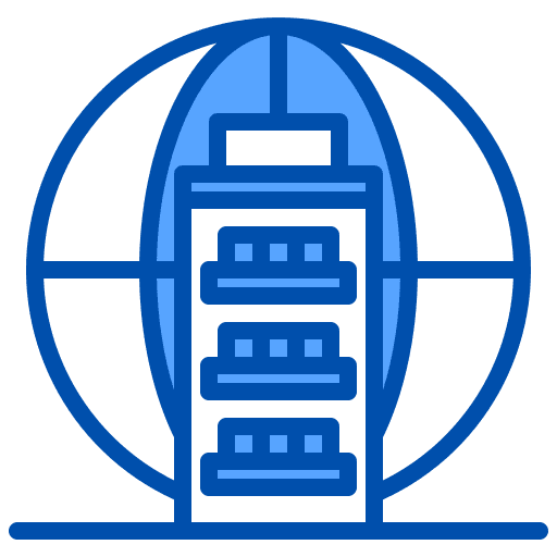 Internet architecture and city internet agency icon