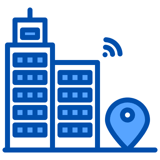 Location network placeholder intelligent icon