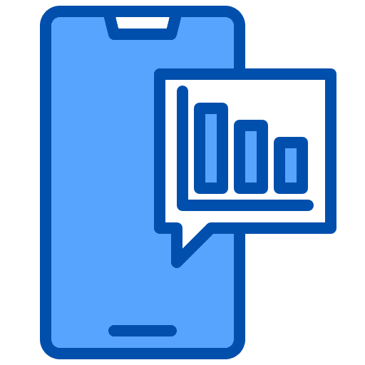Smartphone data visualization data smart city icon