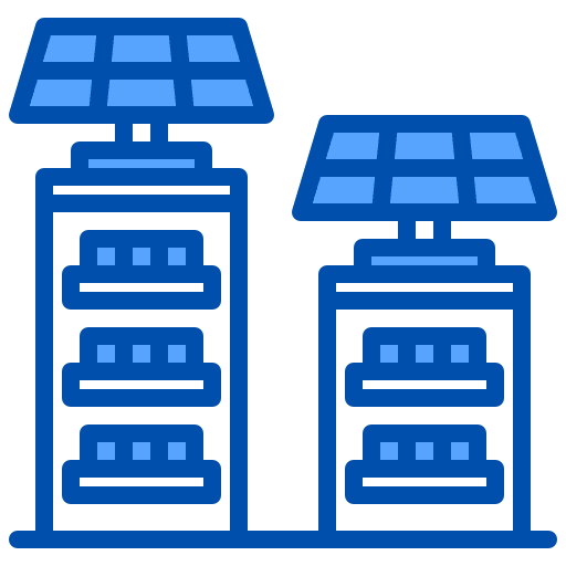 Solar cell electronics smart home technology icon