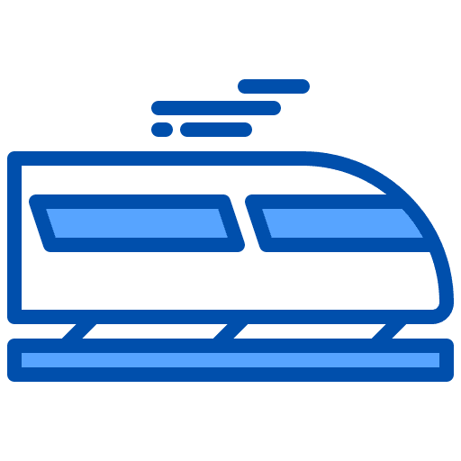 Train high speed railway electronics icon