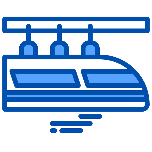 Train smart city high speed train transportation icon