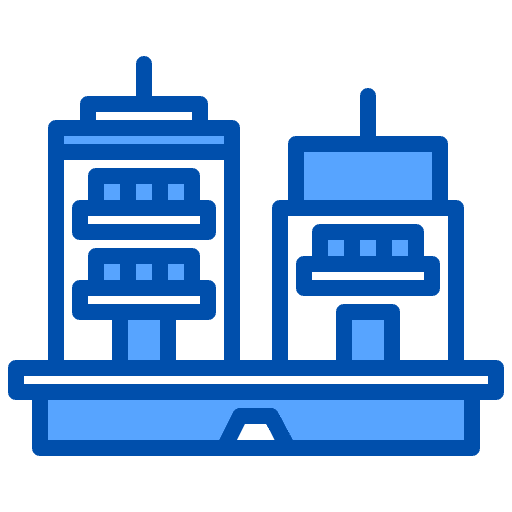 Connection technology connection building icon