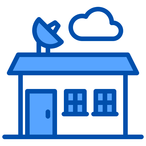 Home buildings architecture and city smart home icon