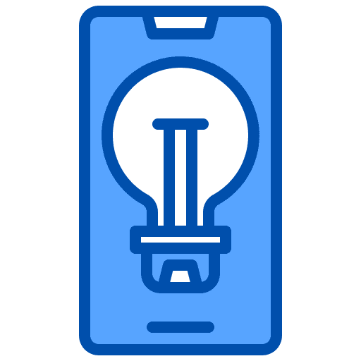 Bulb mobile application mobile phone bulb icon