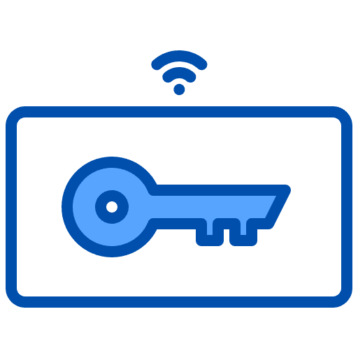 Key wifi smart home security icon