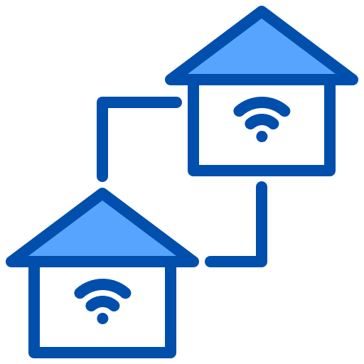 Smarthome buildings home wifi icon