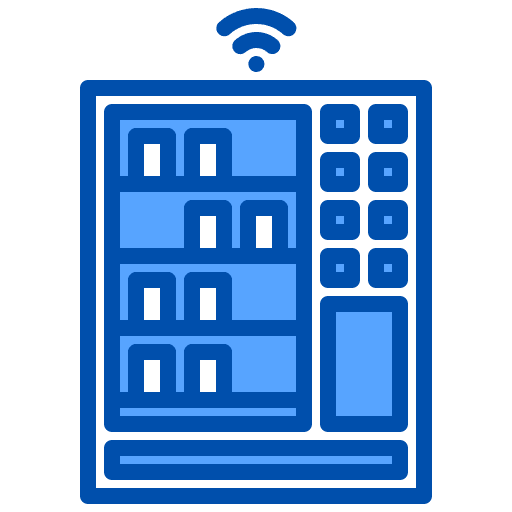 Vending machine food and restaurant food drinks icon