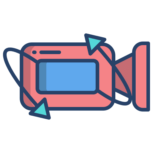 Video 360 degree 360 video music and multimedia icon