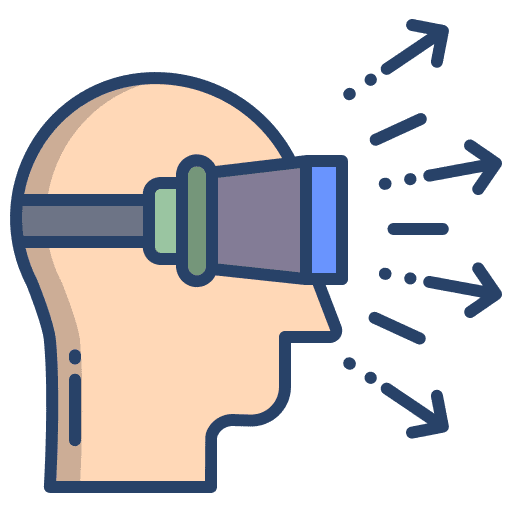 Virtual reality controller augmented reality gaming icon