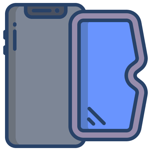 Virtual reality glasses mobile cell phone icon