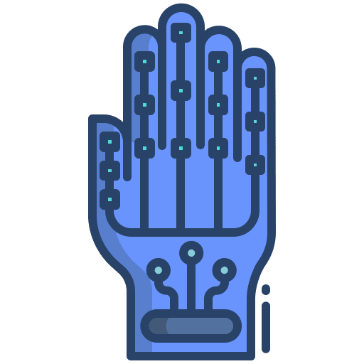 Control press hand control fingers icon