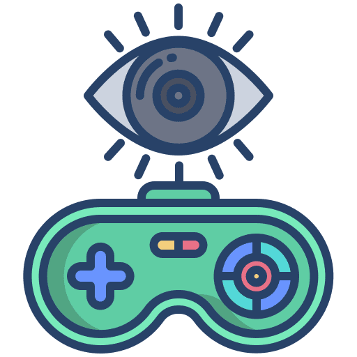 Gamepad gaming vr gaming eye icon