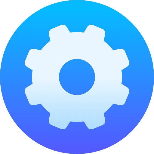 Settings cog setting work icon