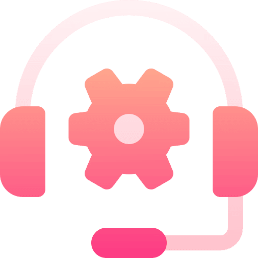 Technical support gear headset technical support icon
