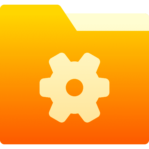 Folder project gear documentation icon