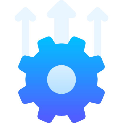 Update settings up arrows gear icon