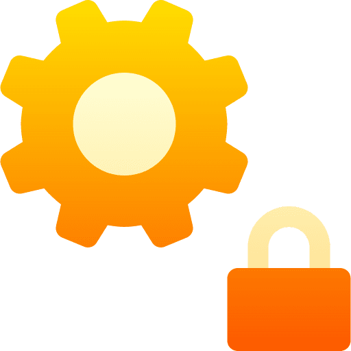 Settings lock security setup icon