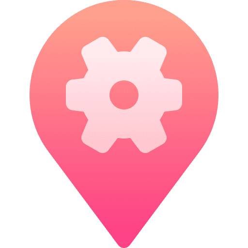 Settings marker cogwheel settings icon