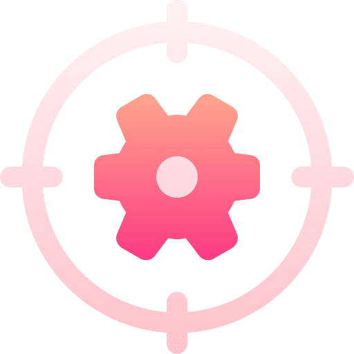 Target configuration cogwheel mechanism icon