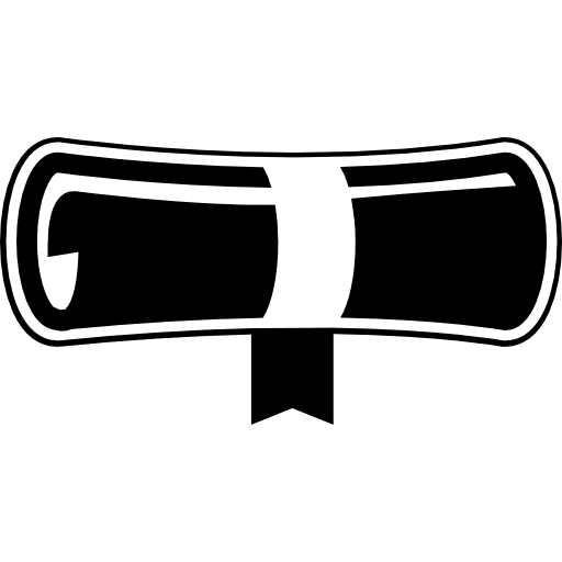 Diploma roll roll paper diploma icon