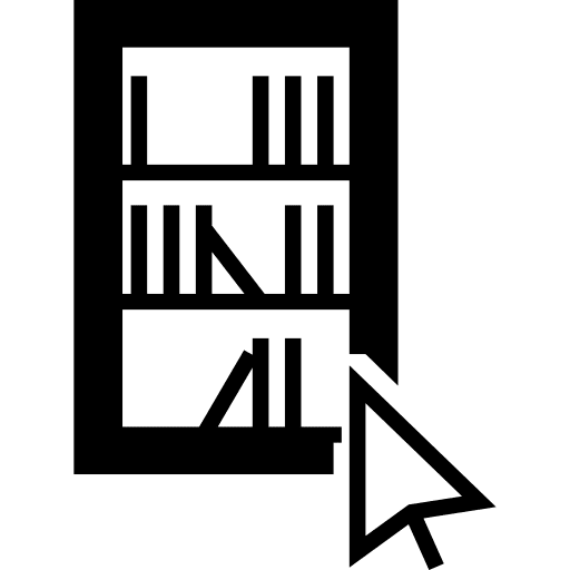 Reading tools in library reading read book icon