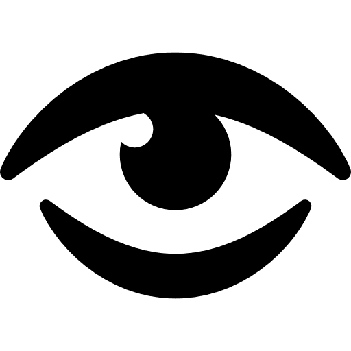 Eye looking up looking up vision optical icon