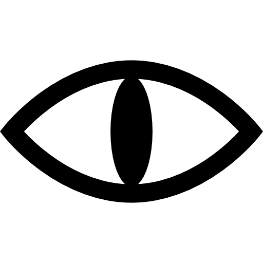 Eye with reptilian pupil gestures pupil evil icon