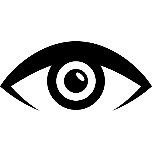 Half open eye eye view gestures icon