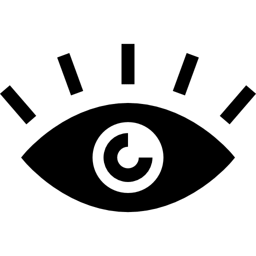 Eye with eyelash gestures view eye icon