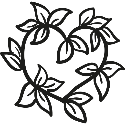 Heart leaves heart heart shape leaf icon