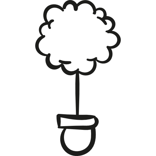 Tree in pot tree gardening nature icon