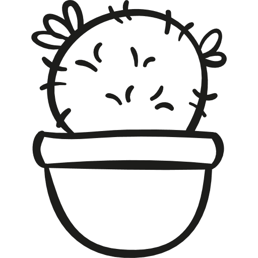 Cactus in a pot cactus desert nature icon