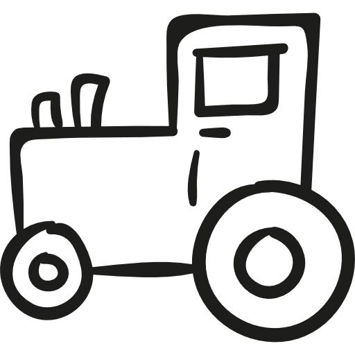 Gardening tractor tractor gardening vehicle icon