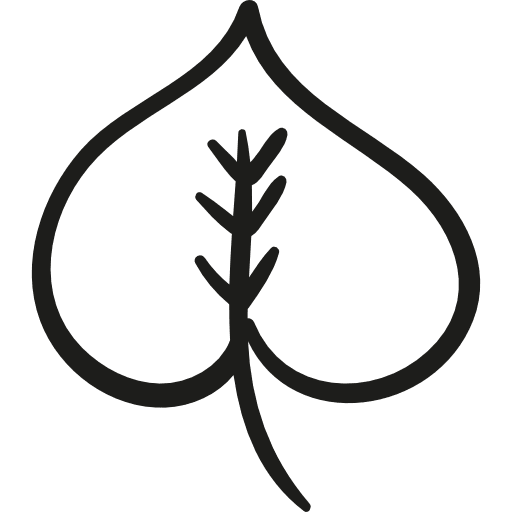 Heart shaped leaf nature foliage natural icon