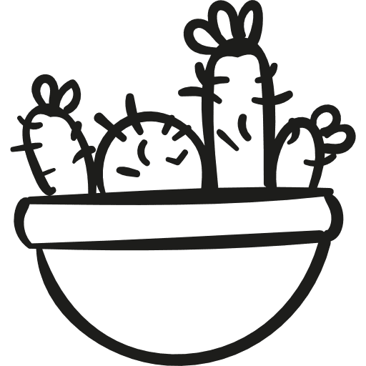 Cactus pot desert nature cactus icon