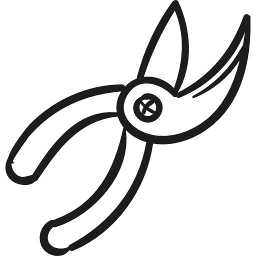 Prune cutter gardening tools prune scissors icon