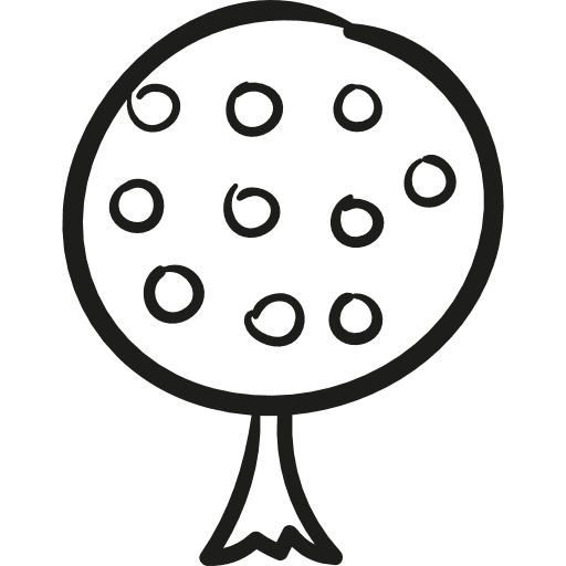 Fruit tree garden organic gardening icon