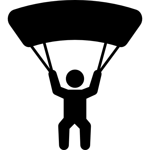 Paragliding fly paragliding paraglider icon