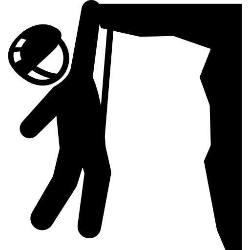 Abseiling rappeling downwards rappel icon