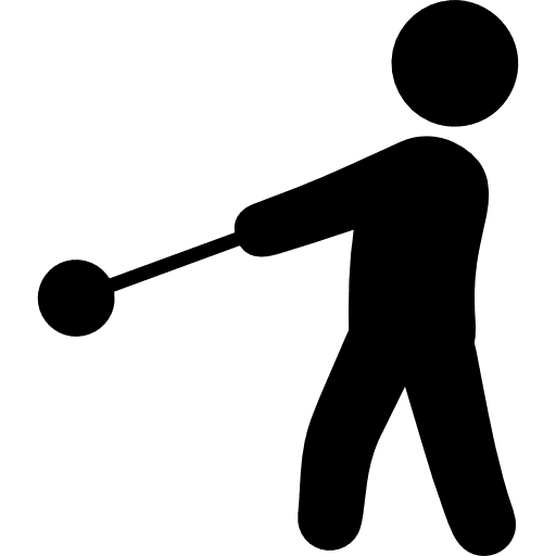 Hammer throw athlete sports game icon