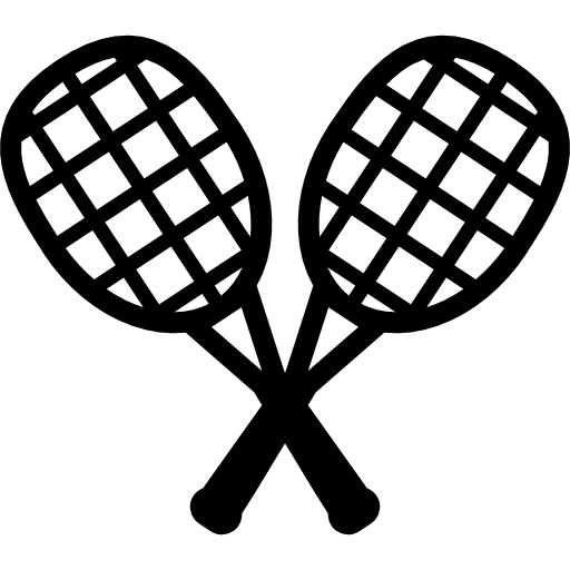 Squash rackets crossed squash tennis icon