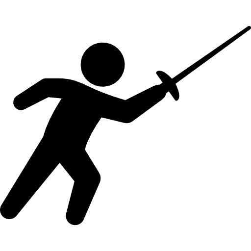 Fending player sword olympic games sports icon